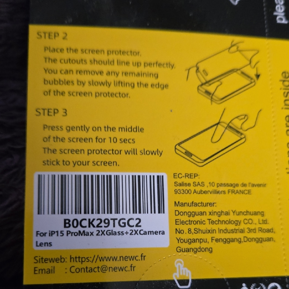 Screen Protector IP 15 ProMax 2x+2x Camera Lens